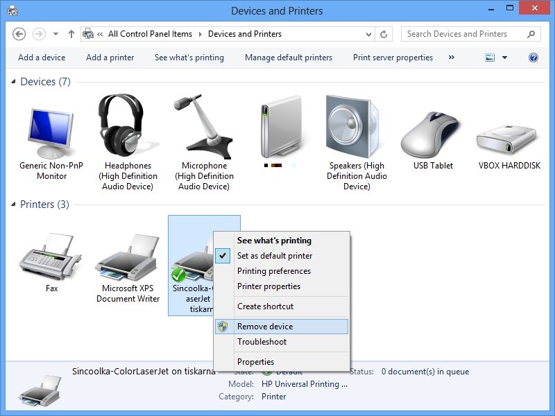 How to remove a printer its drivers from Windows Vista and [SIN